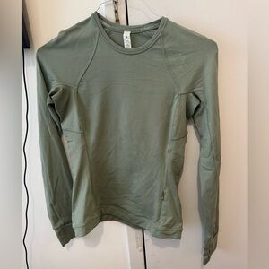 Lululemon It’s Rulu Long Sleeve Green Top